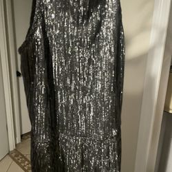 Beautiful Black And Silver Dress Tank Top