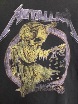 Metallica Their Money Tips Her Scales Again T-Shirt - Black Size XL