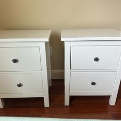 Ikea Hemnes Glossy Nightstands 