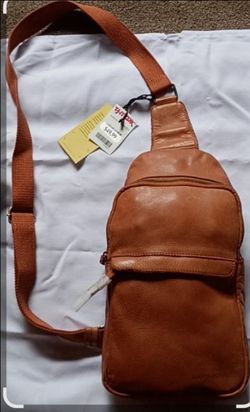 Marta ponti brown leather sling bag