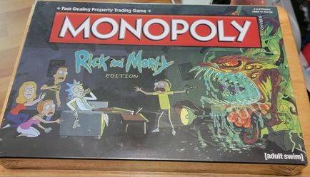 NEW Rick & Morty Edition Themed Classic Monopoly Board Game Never Opened
