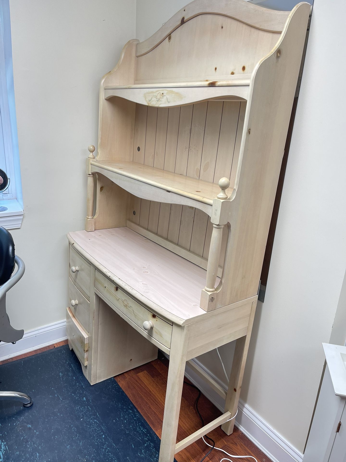Desk And Top Shelf Combo