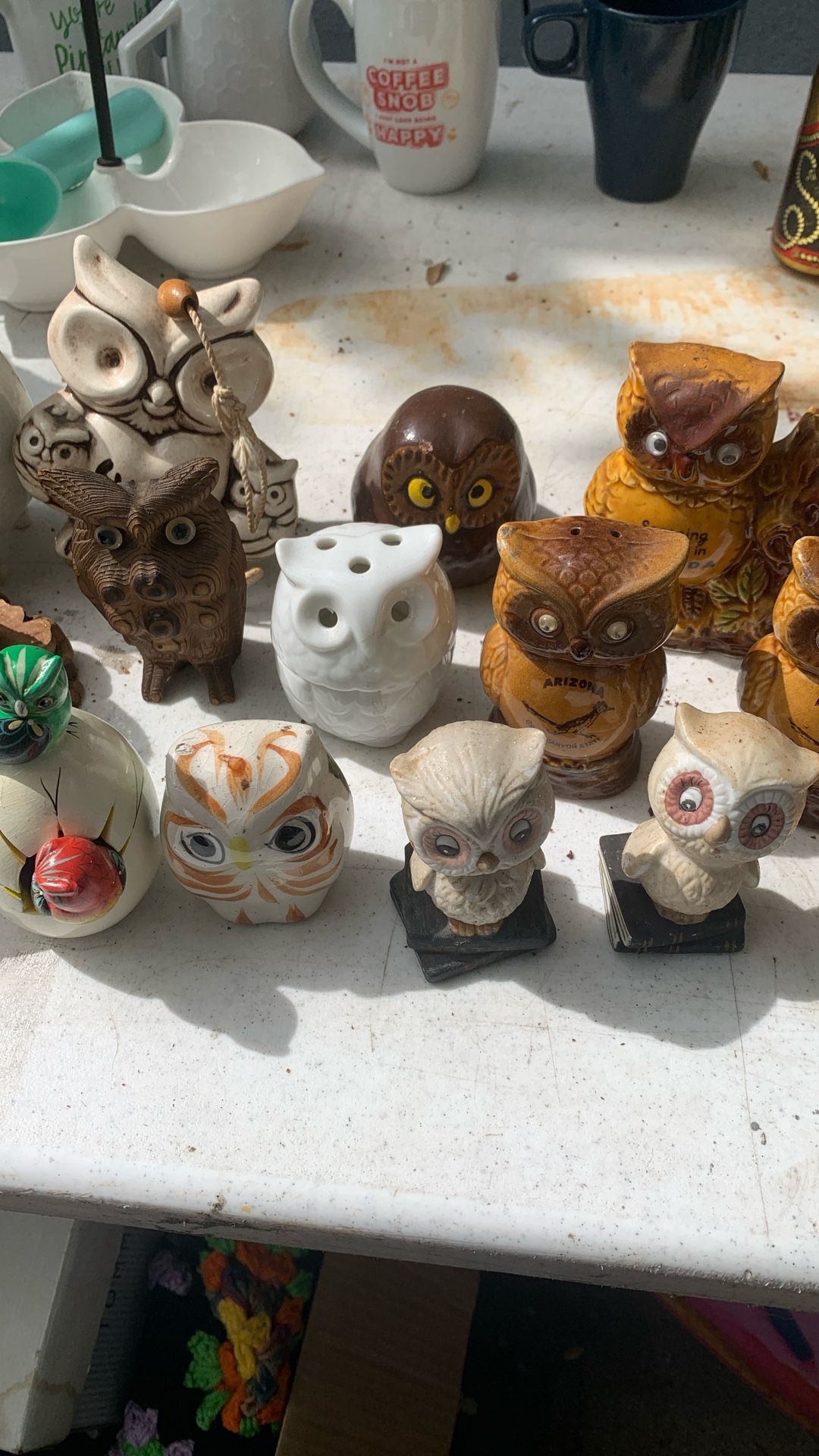 16 Pieces Owl Lot Bird Decor Figurines