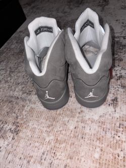 Air Jordan 5 Grey Suede Sneakers