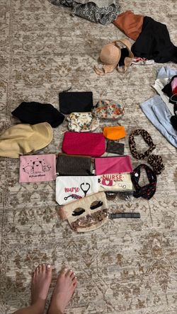 Makeup Bags/ hats / sunglasses