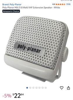 Poly-Planar MB-21 8 Watt VHF Extension Speaker - White