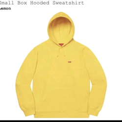Supreme Small Box Hooded Sweatshirt Lemon  Retail | Gently used once | $148 Large Hoodie
