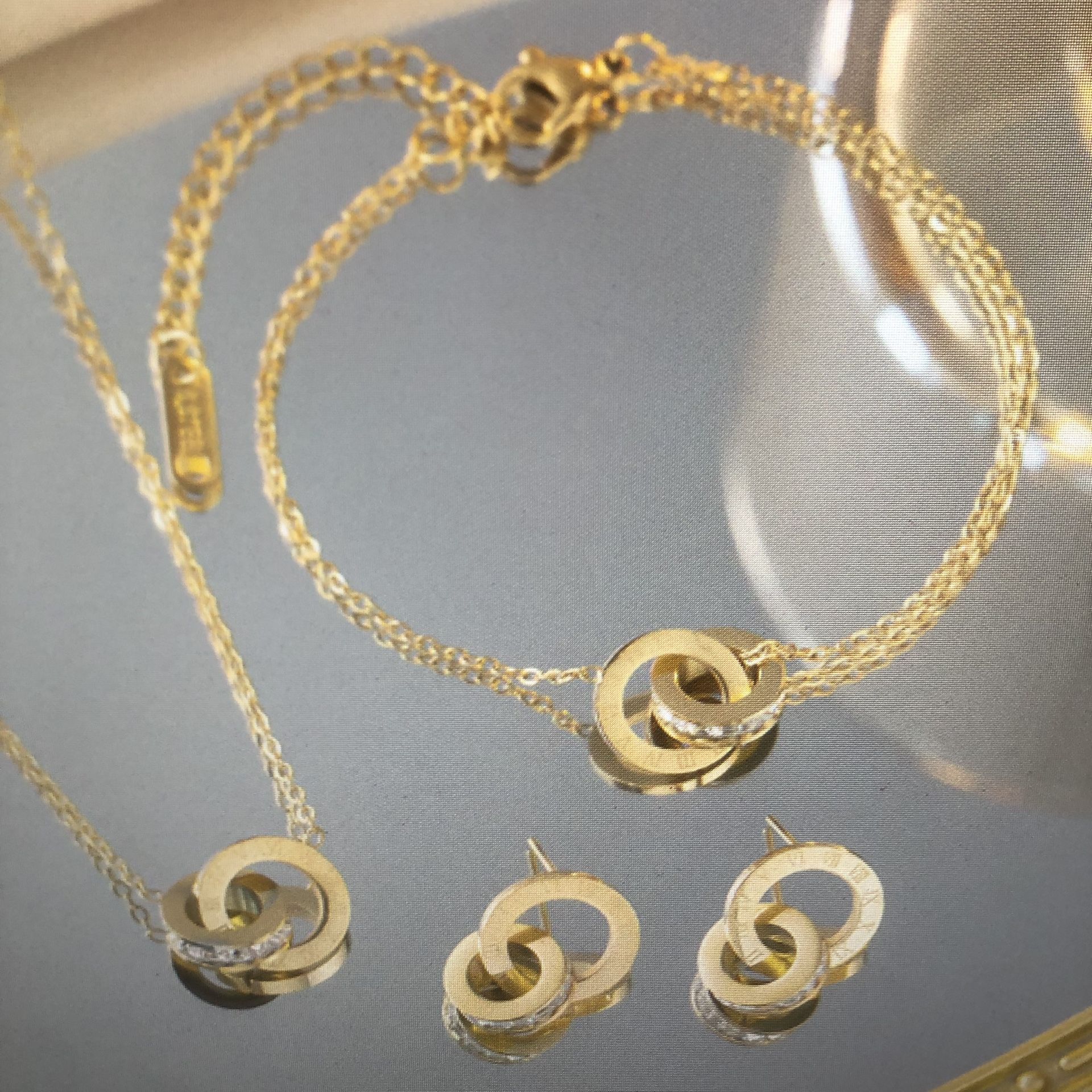 Internet celebrity fashion three-piece necklace