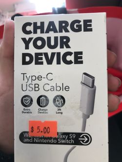 Samsung galaxy charger and Nintendo switch
