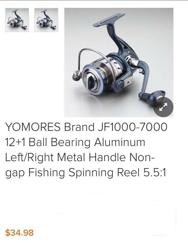 Yomores Brand JF1000-7000 12+1 Ball Bearing Aluminium Left/Right Metal Handle Non-Gap Fishing Spining Reel 5.5:2