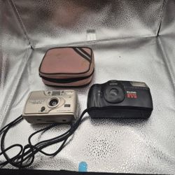 Two vintage 35mm film cameras