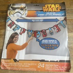 Star Wars Birthday Banner Decorations 