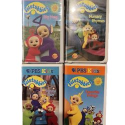 Teletubbies VHS Tapes PBS Big Hug Favorite Things Nursery Rhymes Lot 4