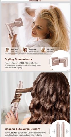 Hair Dryer and Auto-Wrap Curler Set