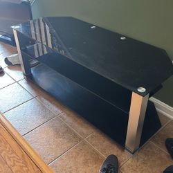 Glass Table With Shelves 