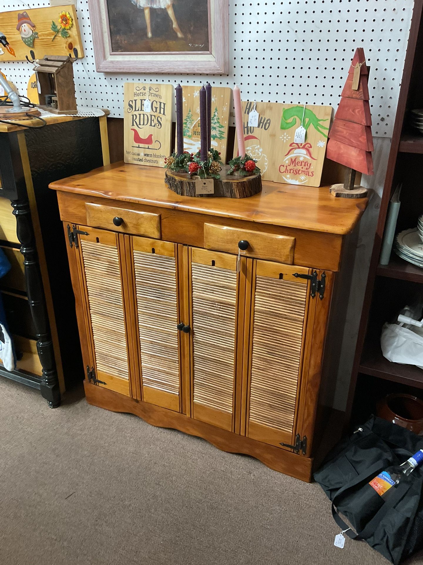 Refinished Pie Cabinet Storage