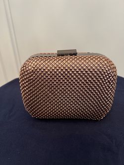 BCBGMaxAzria Metallic Mesh Clutch Style #FIS335BZ