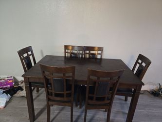 Table and 6 chairs
