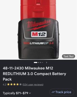 Milwaukee M12 REDLITHIUM CP 3.0 Battery Pack