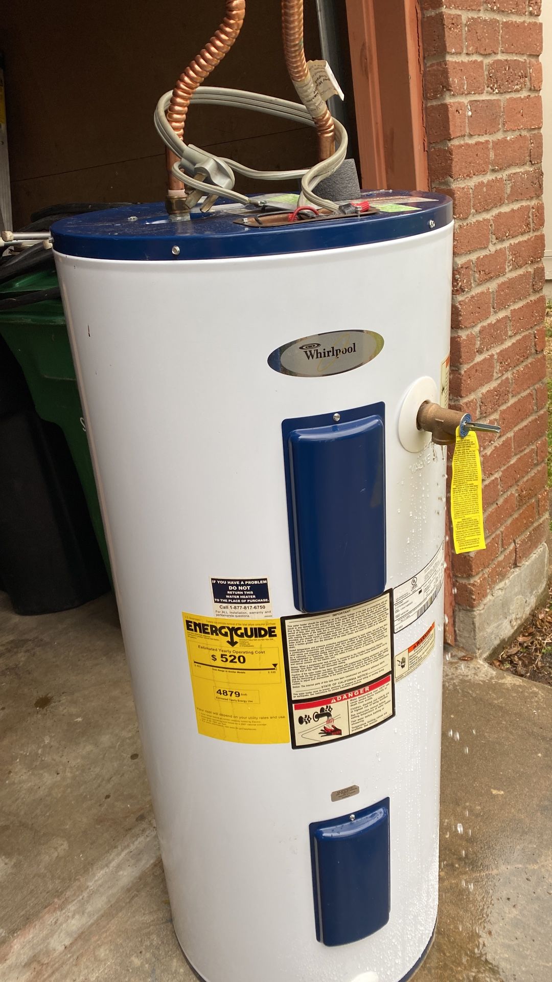 Whirlpool Hot Water Heater 50 Gallon Whirlpool 50-Gallon Electric Water  Heater