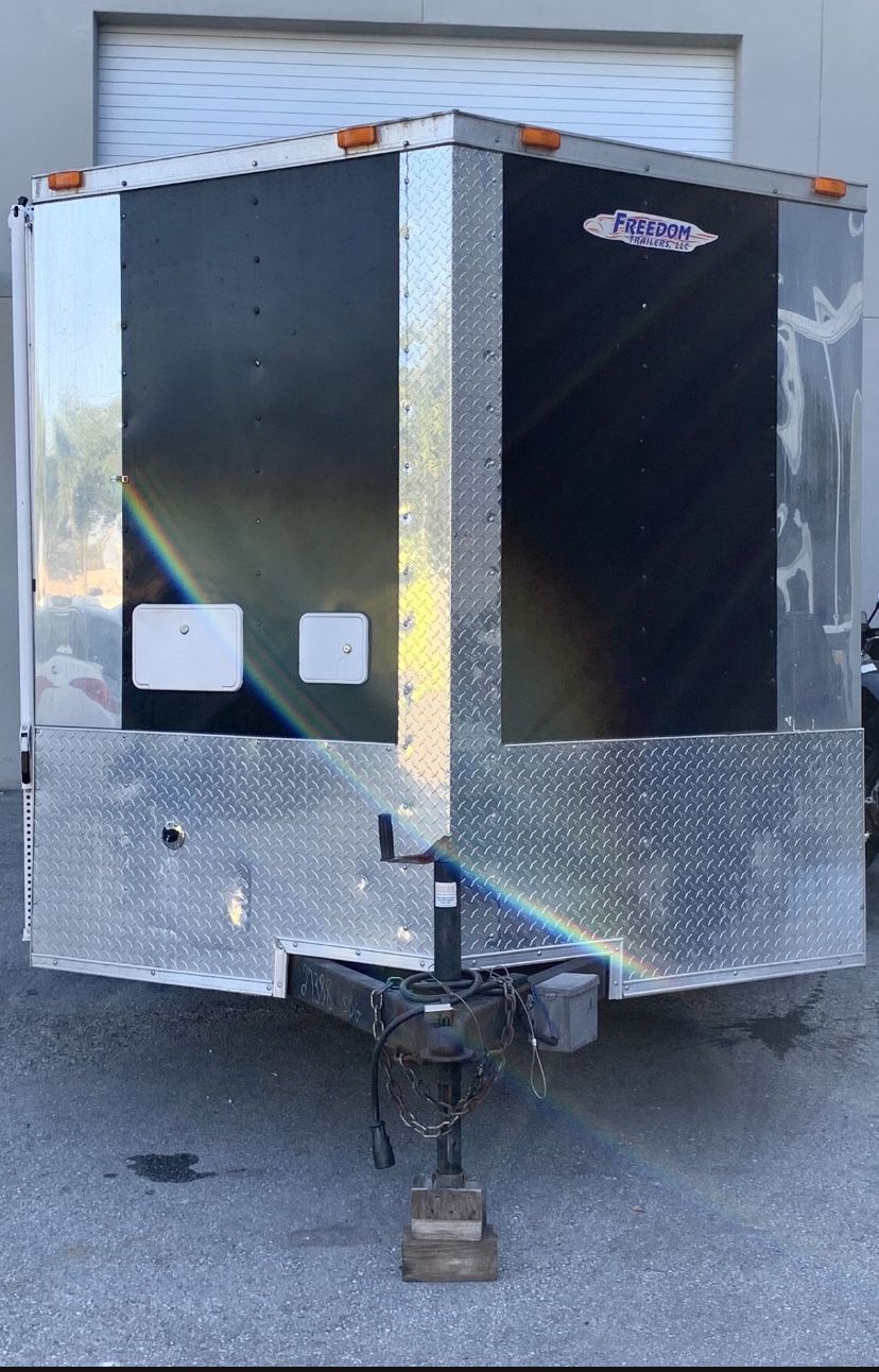 12x7 Enclosed Freedom Trailer Tandem Axel/Converted Trailer 