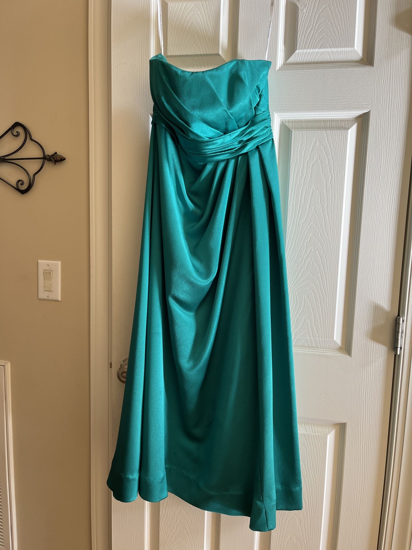 Teal Strapless Dress- David's Bridal