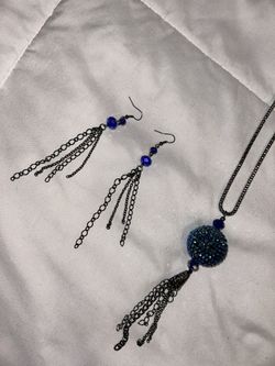Elegant Blue/Black Jewelry Set