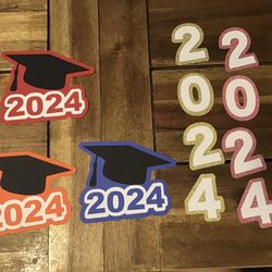 2024 Graduation Toppers. 4”. Any Colors. $4 Each.