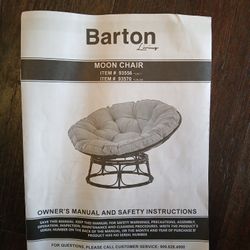 45in Confy Moon Chair  Grey