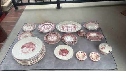 Large Mixed lot Red china all or by peice