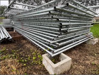 244 Linear Feet of Temporary Fencing + 150 FT Galvanized Chain Link Mesh
