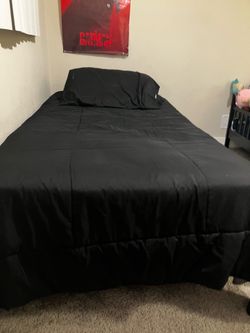 Twin bed and mattress