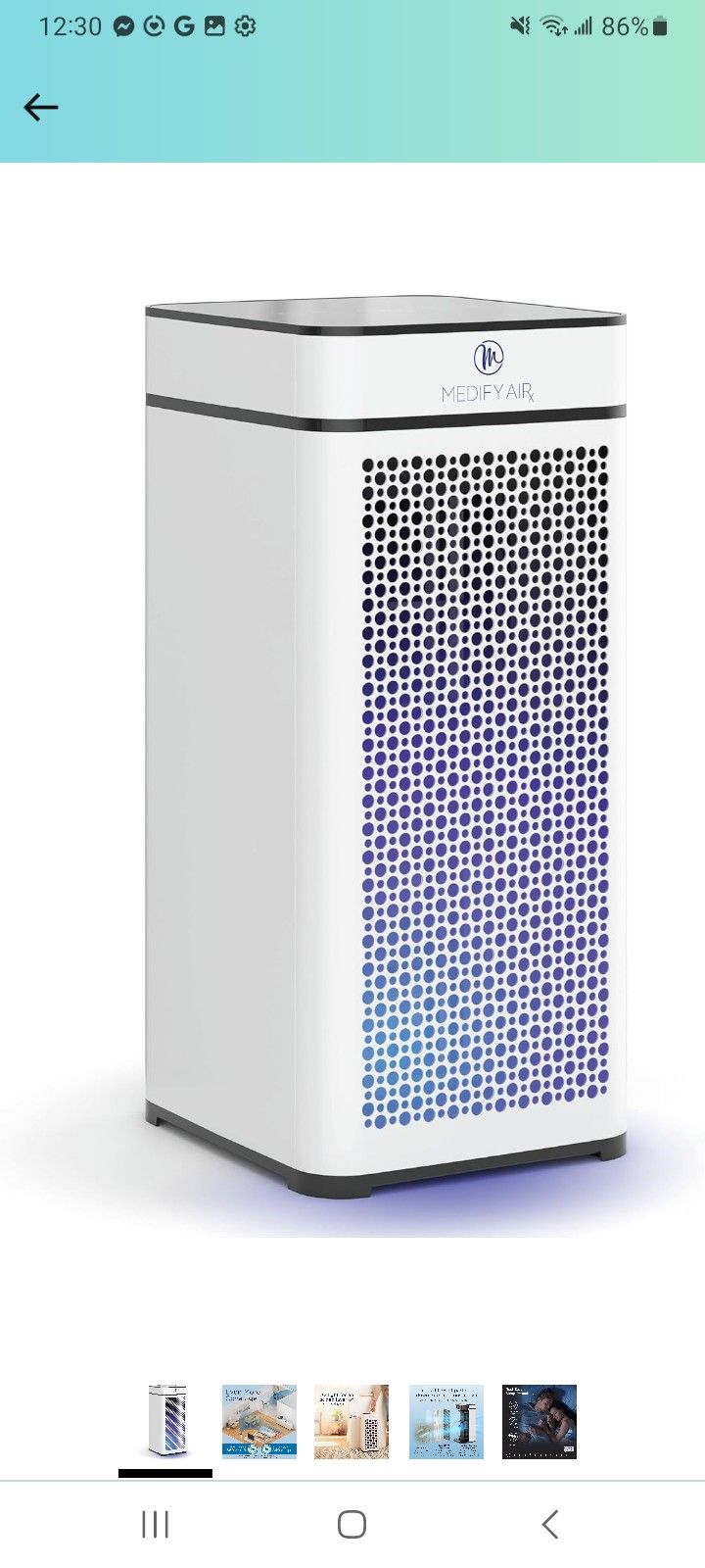 Medify MA-40 Air Purifier with True HEPA H13 Filter | 1,680 ft² Coverage in 1hr for Smoke, Wildfires, Odors, Pollen, Pets | Quiet 99.9% Removal to 0.1