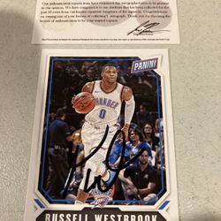 Russell Westbrook Autographed Card with COA 