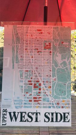 Contemporary  ART New York map double sided