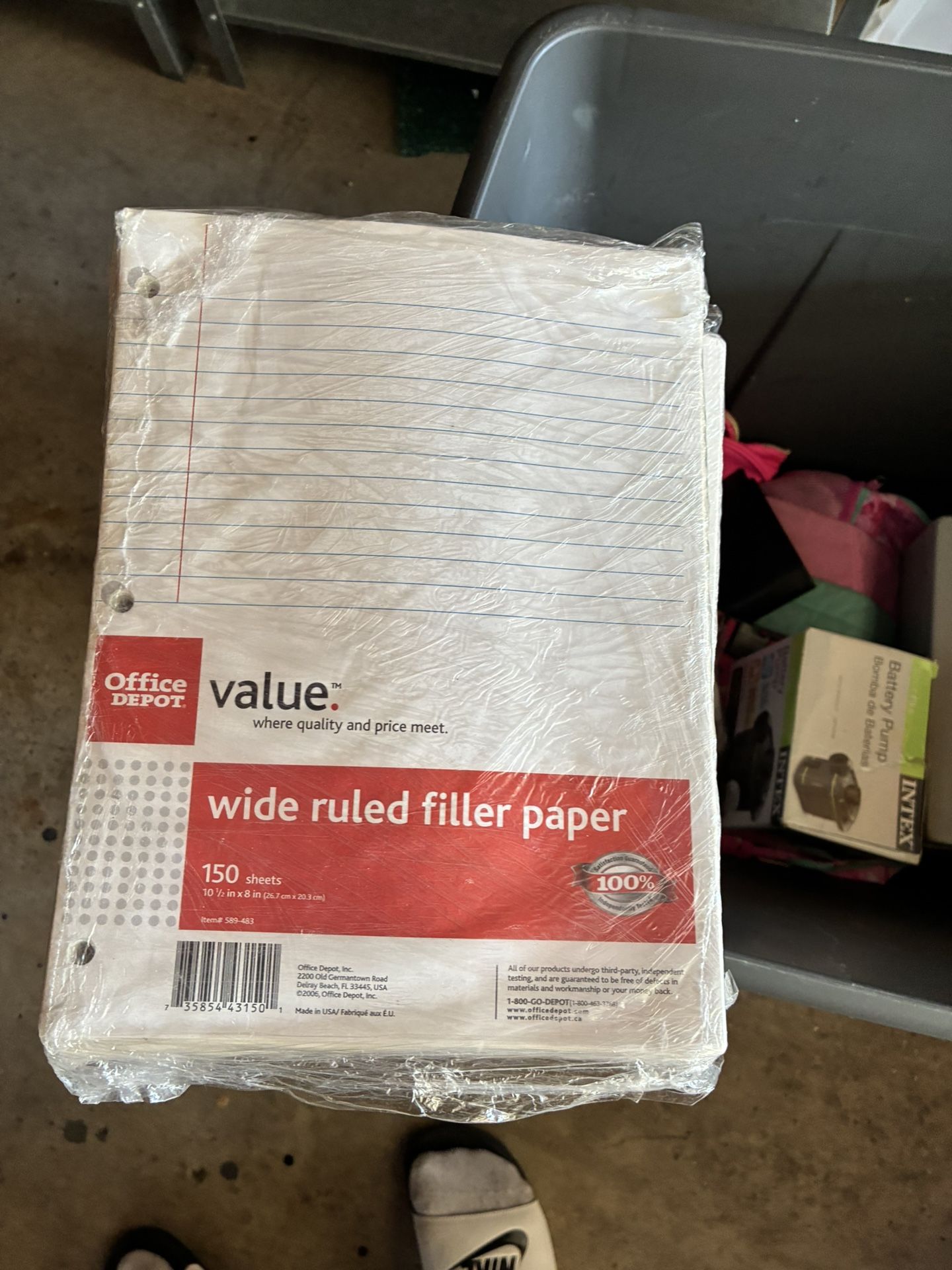 Office Depot Value Wide Ruled Filler Paper - 150 Sheets