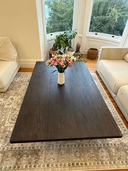 Coffee table : 43" × 68" × 14"