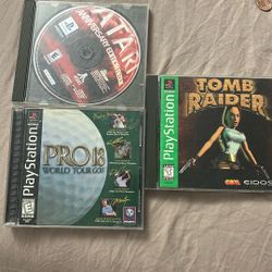 Tomb Raider, Atari, Pro 18 World Your Golf Lot