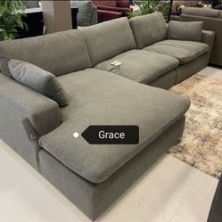 Super Comfy Elyza Sectional ❤️ no need credit & $1 down only FREE DELIVERY option 🙏 $1599