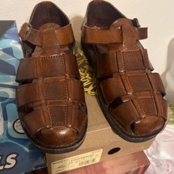 Botany 500 Mens Leather Closed Toe Sandal