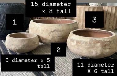 Stone planter pots