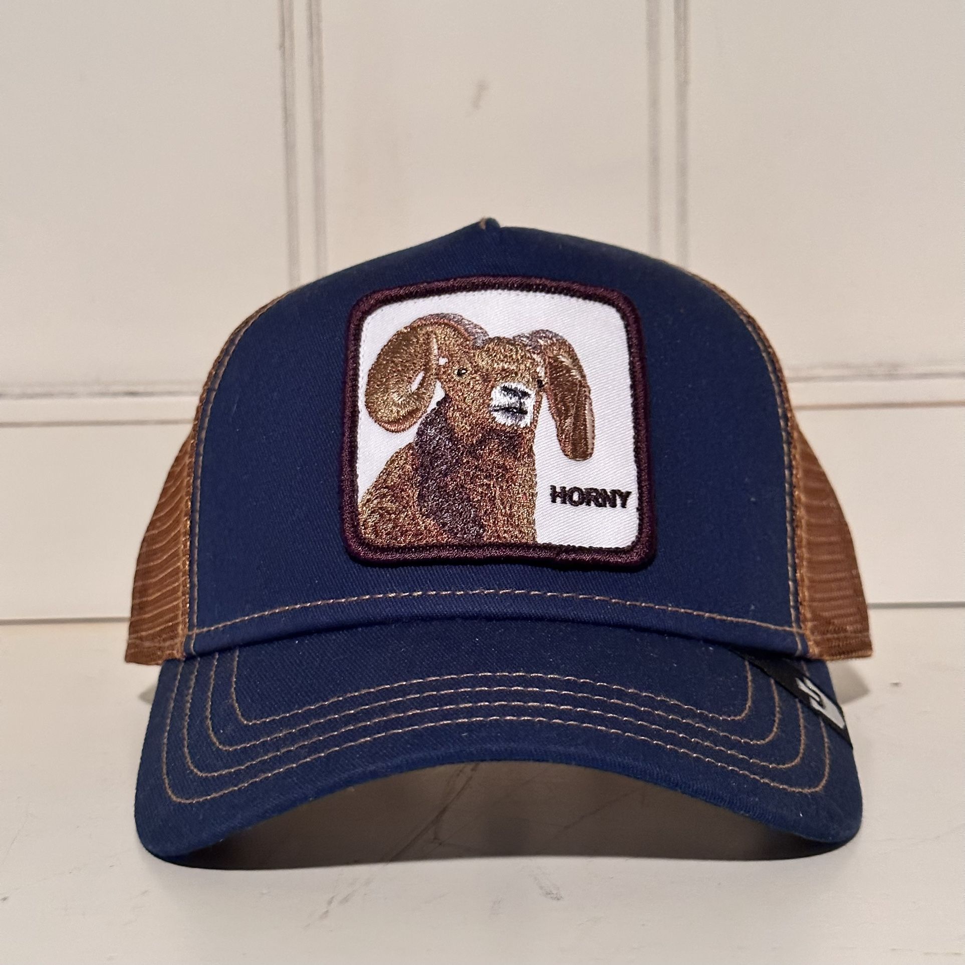 Goorin Brothers "HORNY" Big Horn Trucker The Farm Snap Back Mesh Hat Authentic