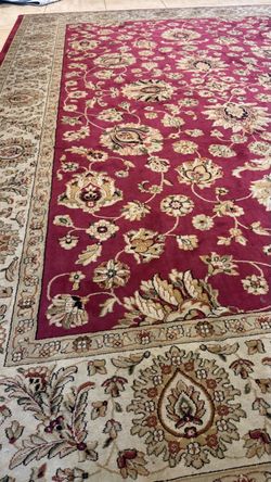Large Red Floral Persian-Style Area Rug