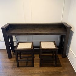 Ashley Furniture dark brown counter height dining/ bar 