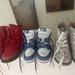 Red Boots9c ,Jordan1s 9.5c, Pink Boots 10c