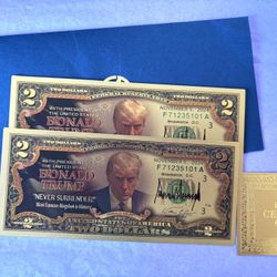 Donald Trump 2020 Collectable $2 Bills