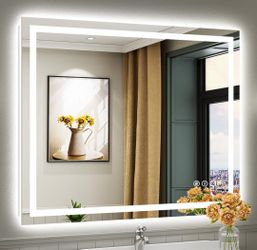 48x40 LED Mirror, Black Frame
Brand: Briivue
Color: Backlit+front Lit With Black Frame
Size: 48"L x 40"W
ASIN: B0FB3BGCQR

Black Frame & Backlit+Front