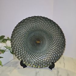Decorative peacock plate 16 inch with stand