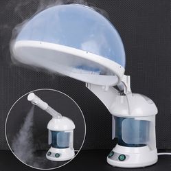Portable 2 In 1 Hair and Facial Steamer with Bonnet Hood for Personal Home Use