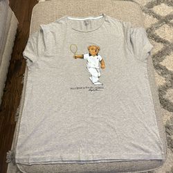 Men's Polo Ralph Lauren Grey Tennis Bear T-Shirt 